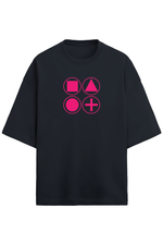 Squid Game Terry Oversized T-Shirt Navy Blue