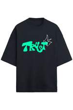 Trust Terry Oversized T-Shirt Navy Blue