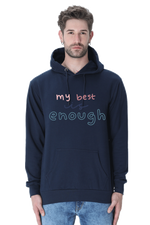 My Best is enough Casual Hoodie Navy Blue