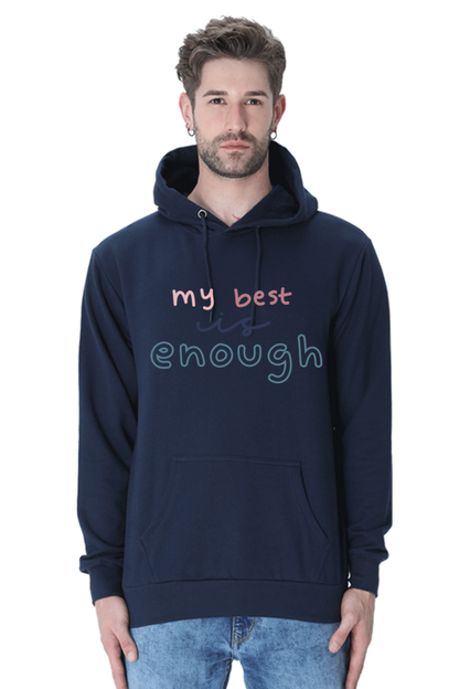 My Best is enough Casual Hoodie Navy Blue