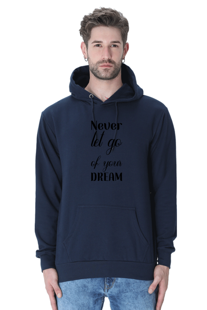 Never let go Unisex Casual Hoodie Navy Blue