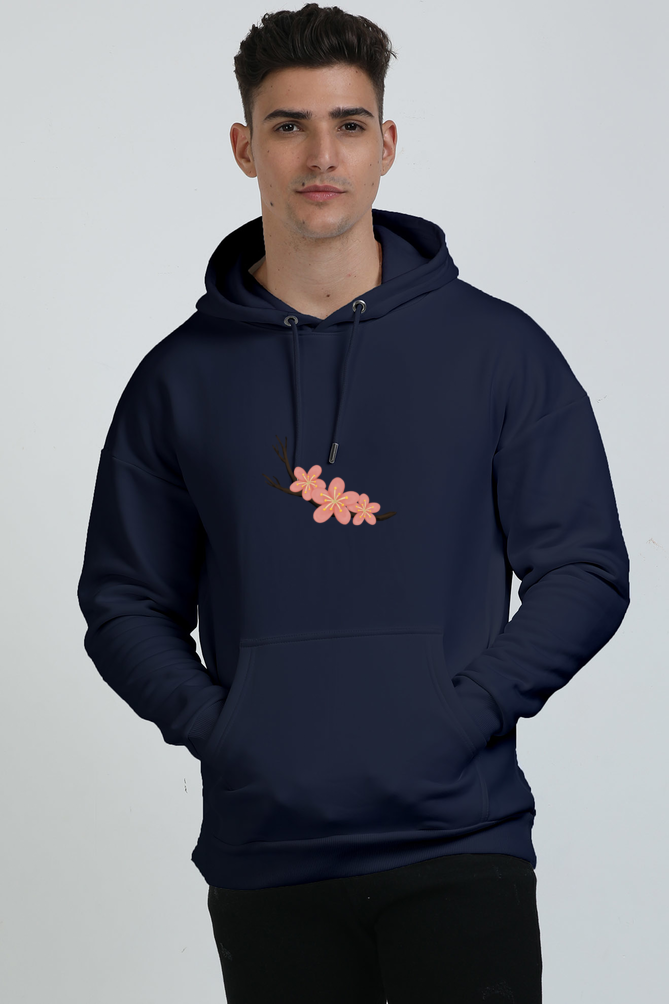 Sakura Unisex Oversized Hoodie Navy Blue