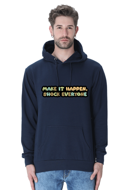 Make it happen Unisex Casual Hoodie Navy Blue