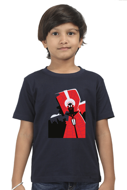 Web Kids T-Shirt Navy Blue