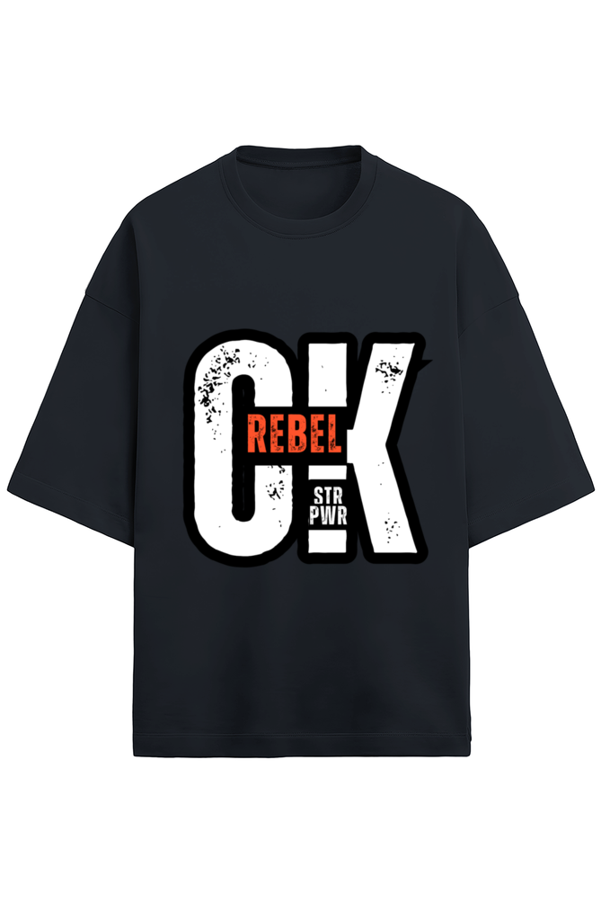 Unisex Rebel ok Oversized T-Shirt Navy Blue