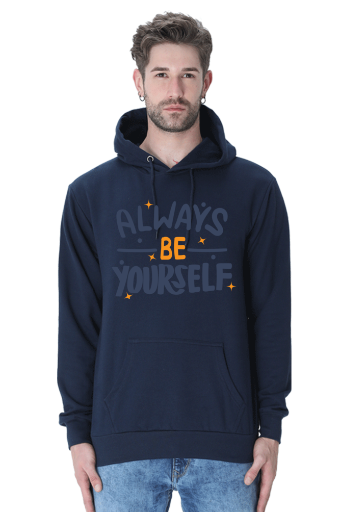 Always be yourself Casual Hoodie Navy Blue