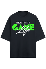 Restart Terry Oversized T-Shirt Navy Blue