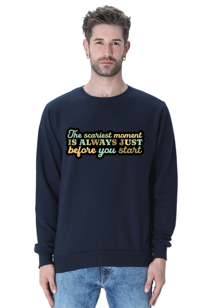 Start Unisex Casual Sweatshirt Navy Blue