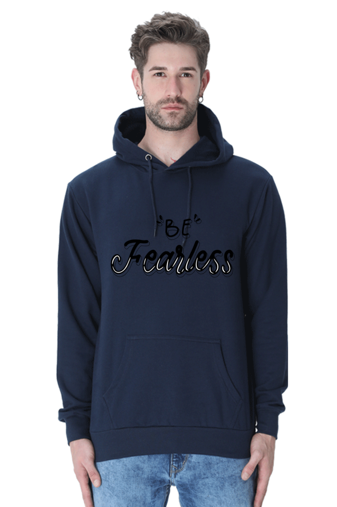 Be Fearless Unisex Casual Hoodie Navy Blue