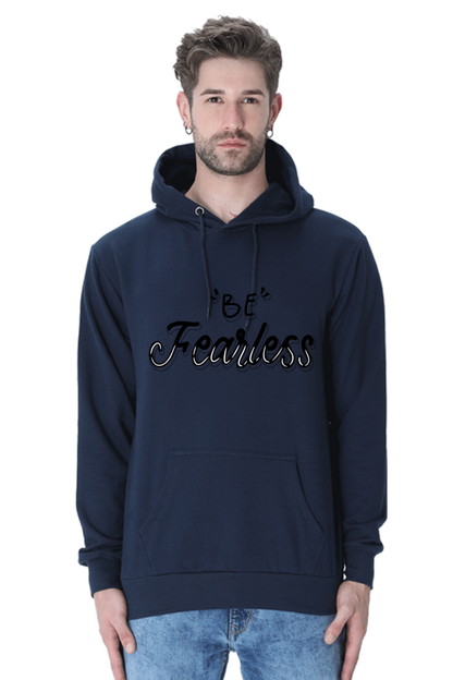 Be Fearless Unisex Casual Hoodie Navy Blue