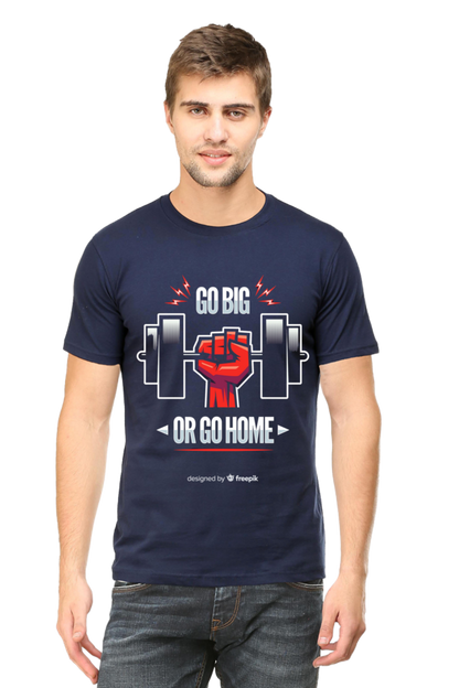 Go Big Half Sleeve T-Shirt Navy Blue