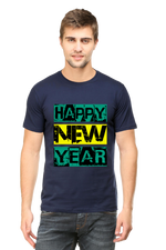 Happy Half Sleeve T-Shirt Navy Blue
