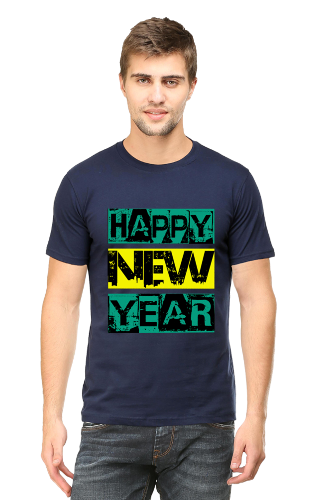 Happy Half Sleeve T-Shirt Navy Blue