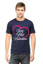 His Black Half Sleeve T-Shirt Navy Blue