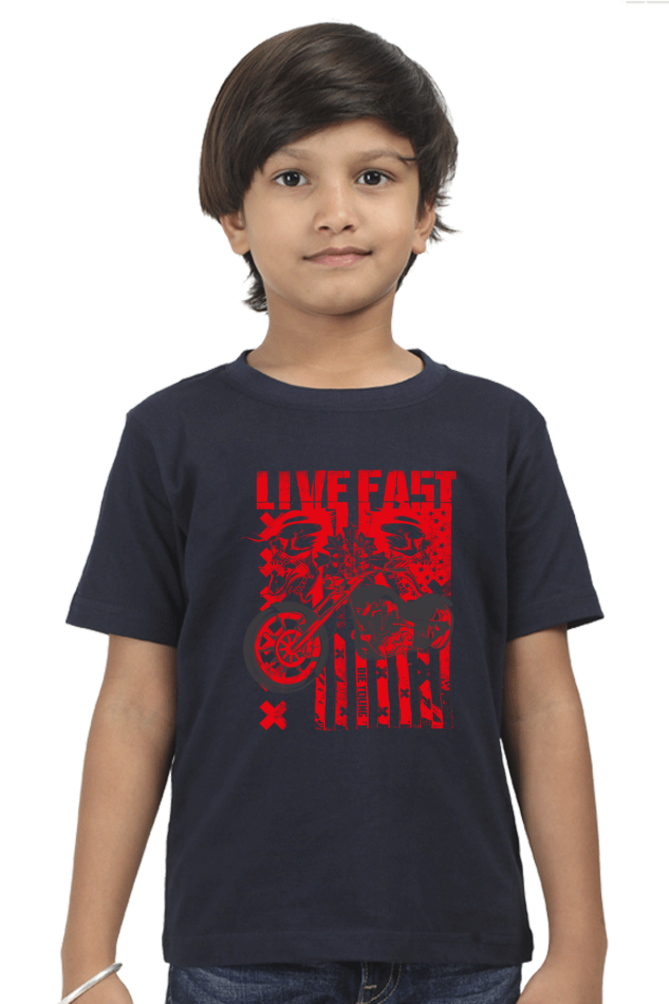 Bike Kid's T-Shirt Navy Blue