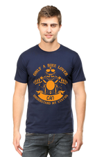 Only a Biker Half Sleeve T-Shirt Navy Blue