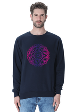Purple Mandala Casual Sweatshirt Navy Blue