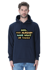 Girl Casual Hoodie Navy Blue