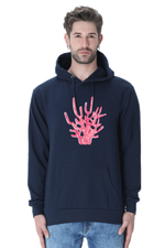 Coral Casual Hoodie Navy Blue