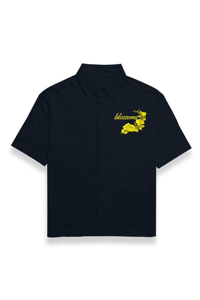 Tiger and Rose Yellow Oversized Cotton Shirt