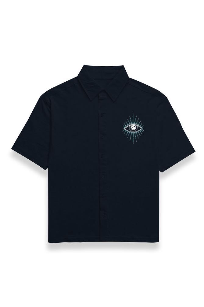 Eyes White Oversized Cotton Shirt