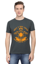 Only a Biker Half Sleeve T-Shirt Steel Grey