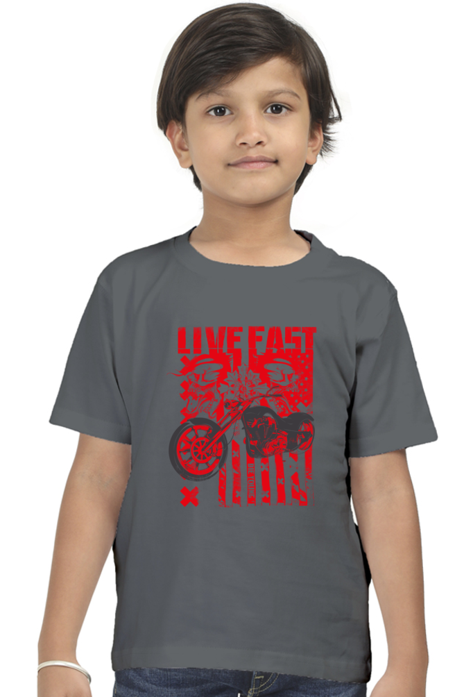 Bike Kid's T-Shirt Steel Grey