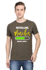 Installing Half Sleeve T-Shirt Olive Green