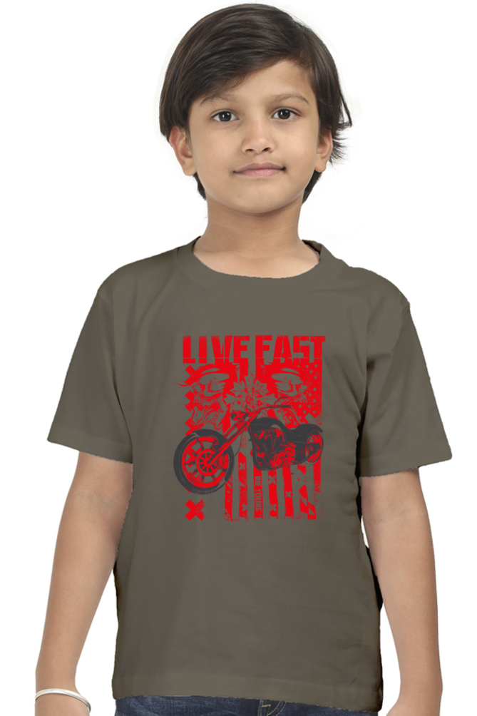 Bike Kid's T-Shirt Olive Green