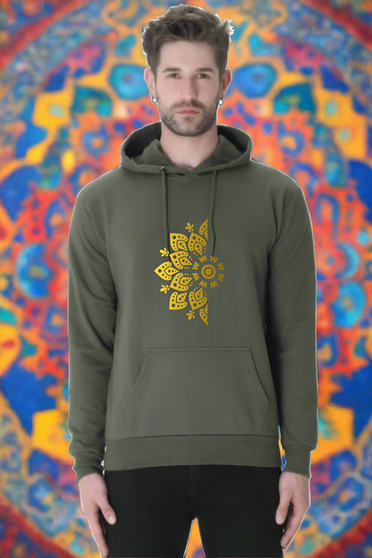 Gold Mandala Unisex Casual Hoodie