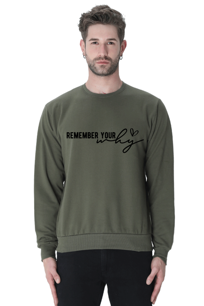 Remember Casual Sweatshirt Olive Green