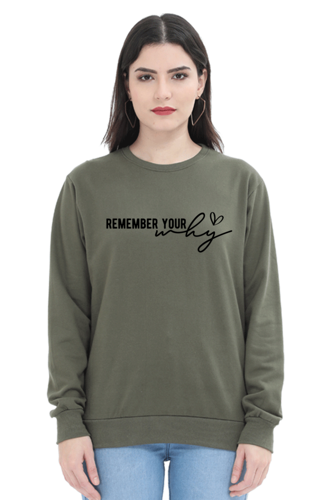 Remember Casual Sweatshirt Olive Green