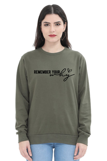 Remember Casual Sweatshirt Olive Green