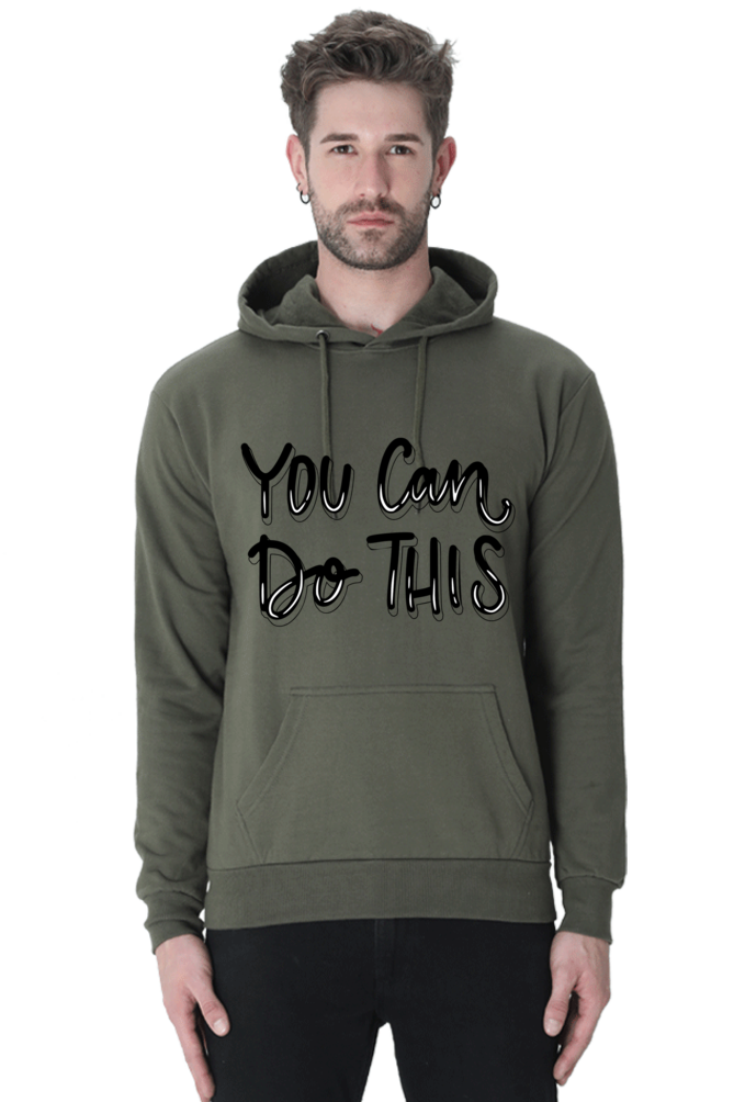 You can do this Unisex Casual Hoodie Olive Green