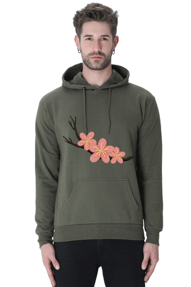 Sakura Casual Hoodie Olive Green