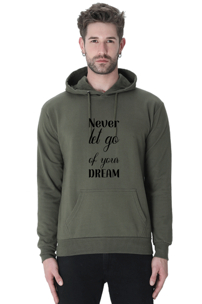 Never let go Unisex Casual Hoodie Olive Green