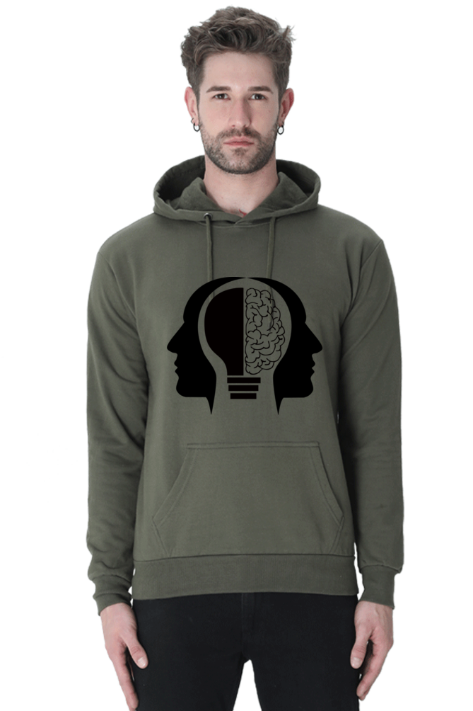 Memory Unisex Casual Hoodie Olive Green