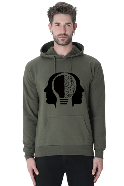 Memory Unisex Casual Hoodie Olive Green