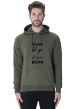 Never let go Casual Hoodie Olive Green