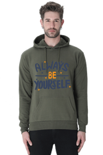 Always be yourself Casual Hoodie Olive Green