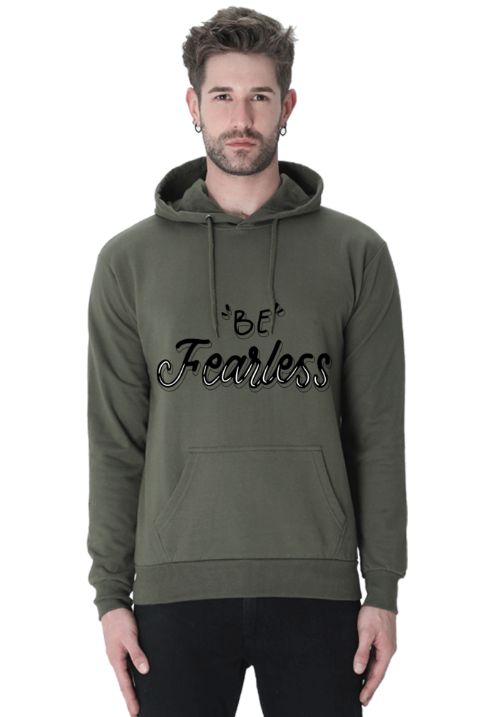 Be Fearless Unisex Casual Hoodie Olive Green