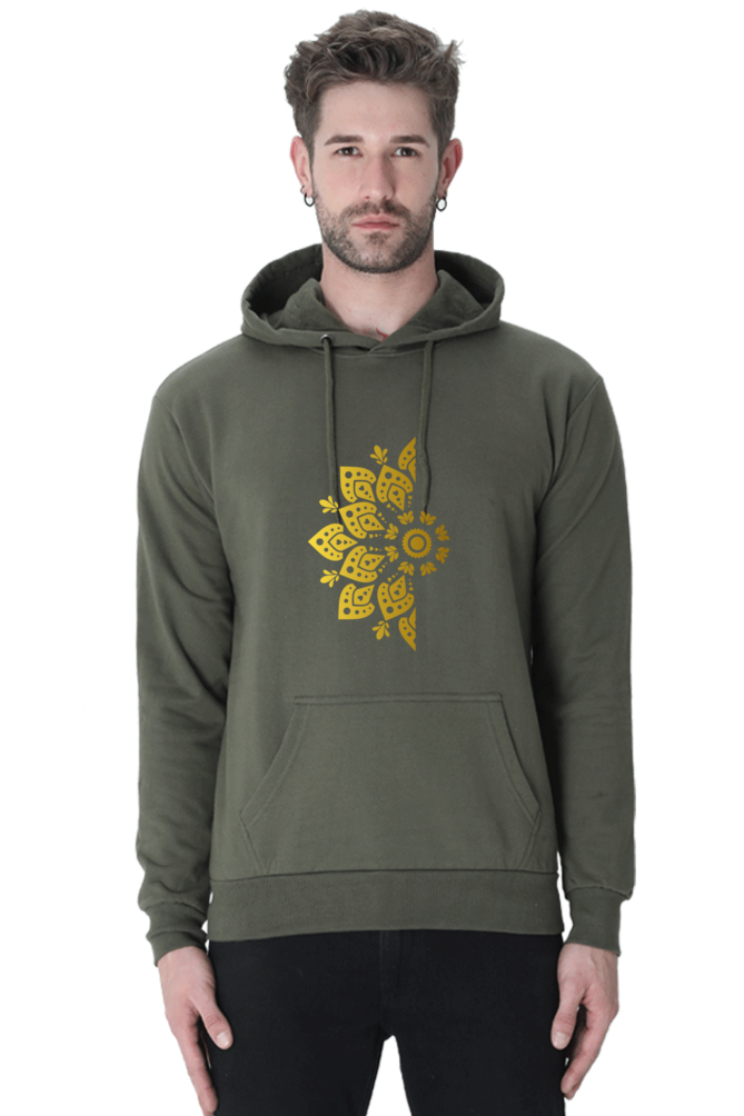 Gold Mandala Unisex Casual Hoodie