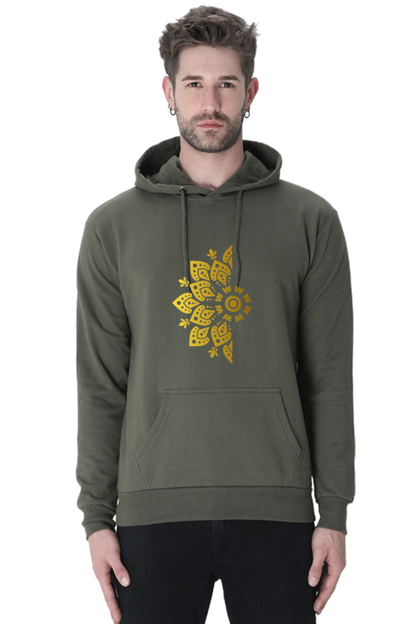 Gold Mandala Unisex Casual Hoodie