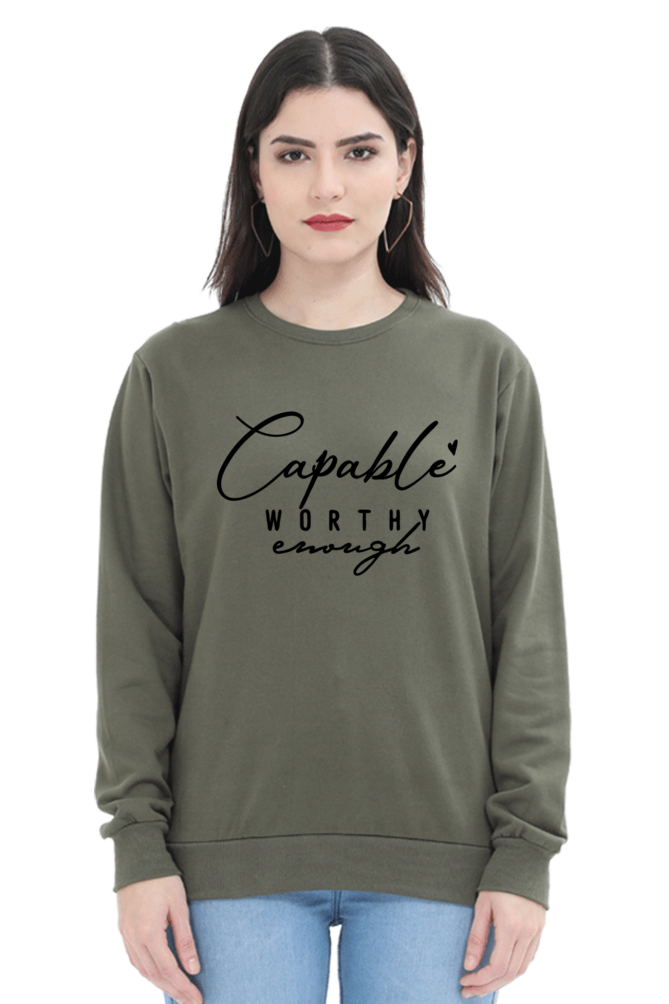 Capable Casual Sweatshirt Olive Green