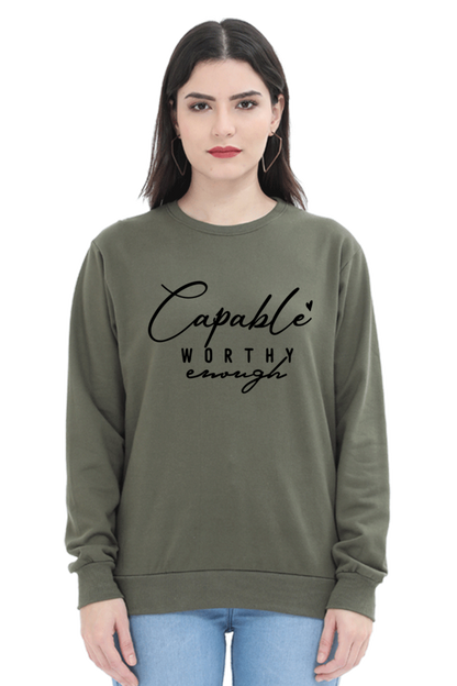 Capable Casual Sweatshirt Olive Green