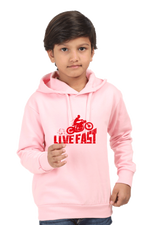 Biker Kids Hoodie Baby Pink
