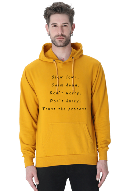 Trust the Process Unisex Casual Hoodie Mustard Yellow