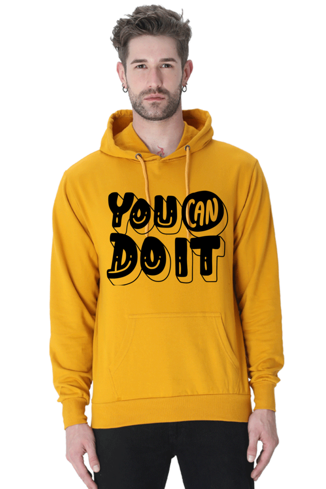 You can do it Casual Hoodie Mustard Yellow