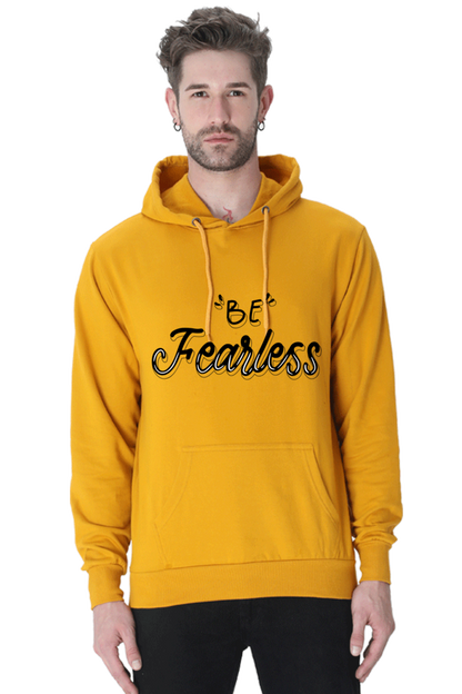 Be Fearless Unisex Casual Hoodie Mustard Yellow