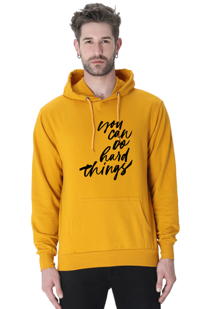 You can do hard things Casual Hoodie Mustard Yellow